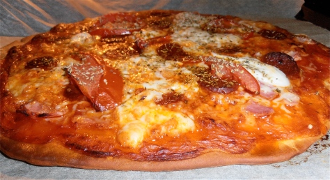 pizza maison au chorizo